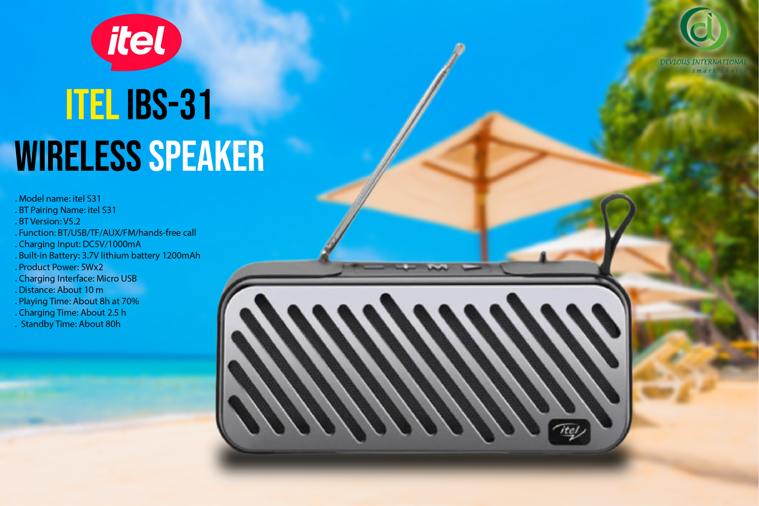 itel IBS-31 Wireless Speaker